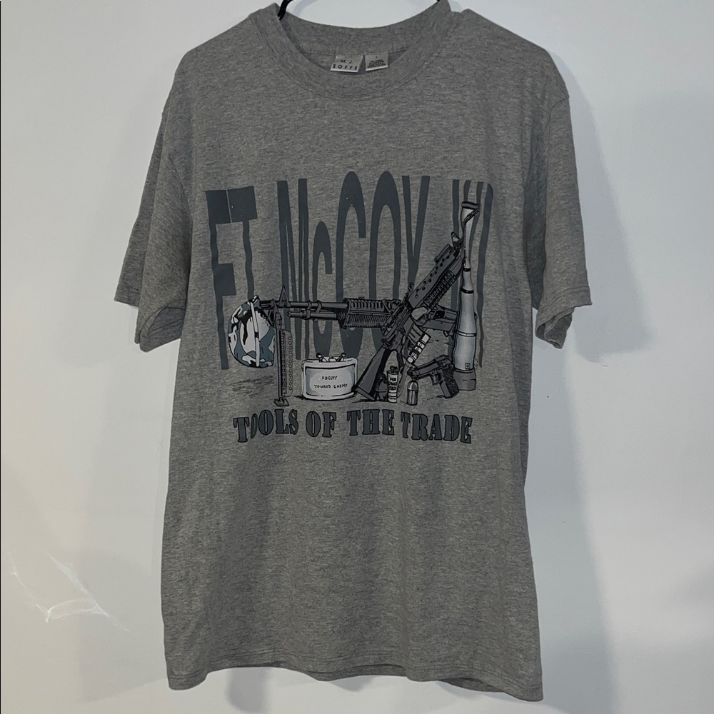Vintage Ft. McCoy IIII Tools Of The Trade Military Gun Shirt Made In USA